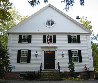 Front view of the Concord Scout House building